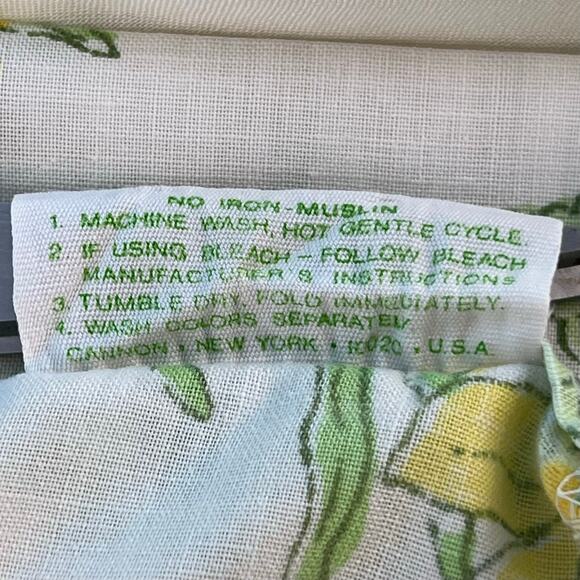 70s yellow floral pillowcase Monticello Cannon 1970s vintage - Picture 5 of 7